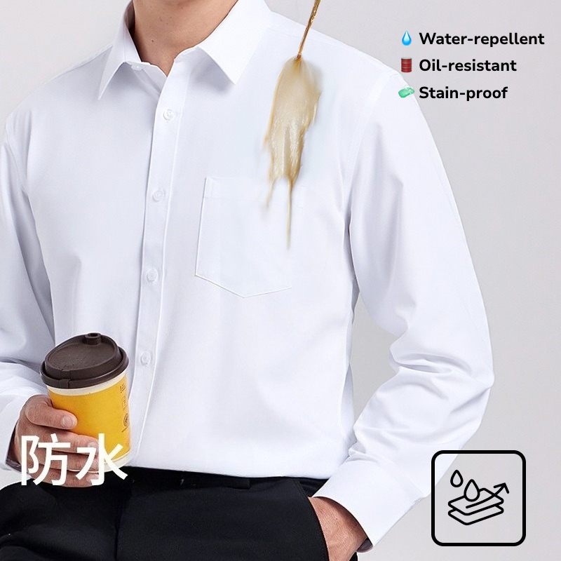 Tech Office Wear Men - Мужская водонепроницаемая и маслостойкая рубашка с