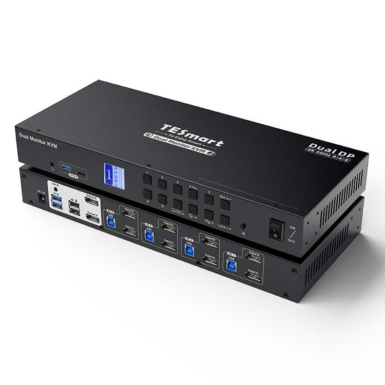 Kvm Switch Dual Monitor - 4-портовый комплект KVM-переключателя с двумя мониторами