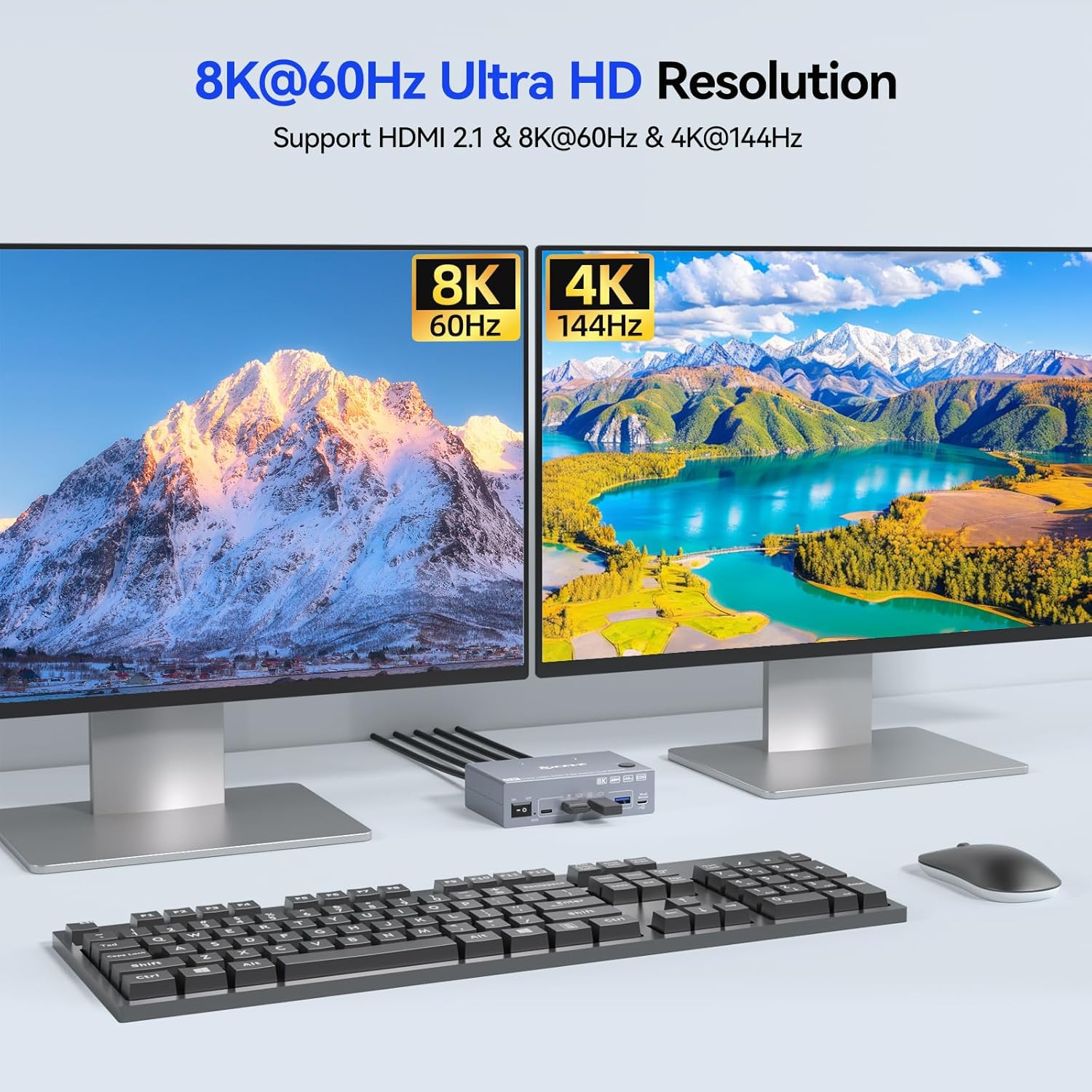 KVM-переключатель 8K для 2 мон – обзор и цена Kvm Switch Dual Monitor