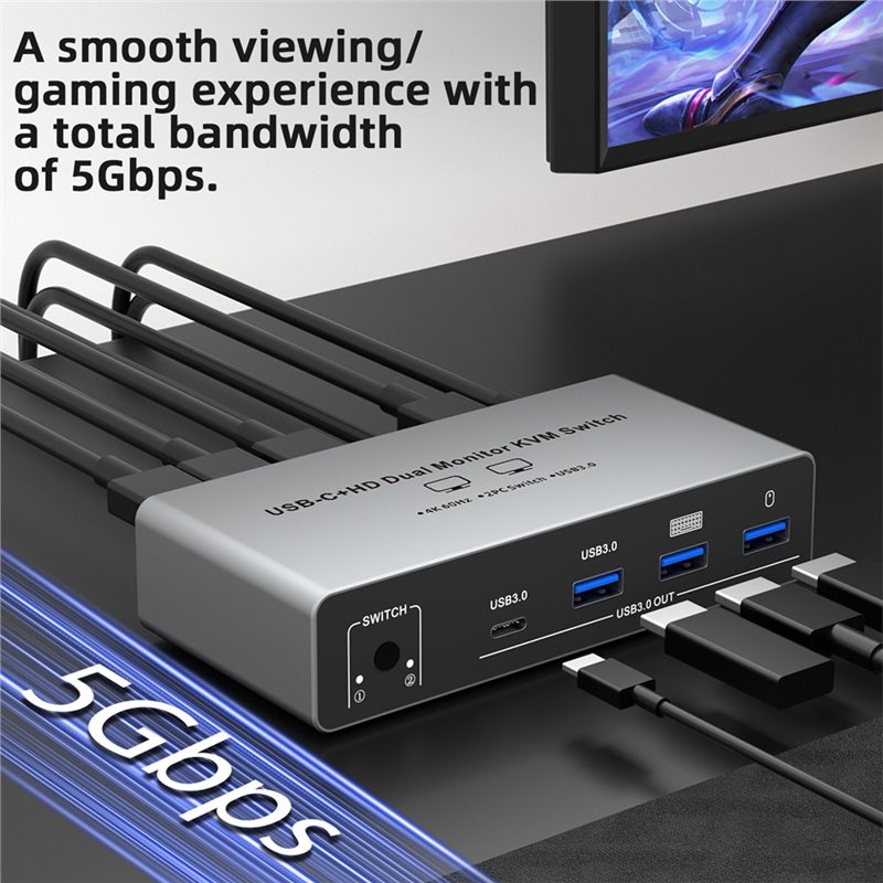 Совместимый KVM-переключатель  – обзор и цена Kvm Switch Dual Monitor