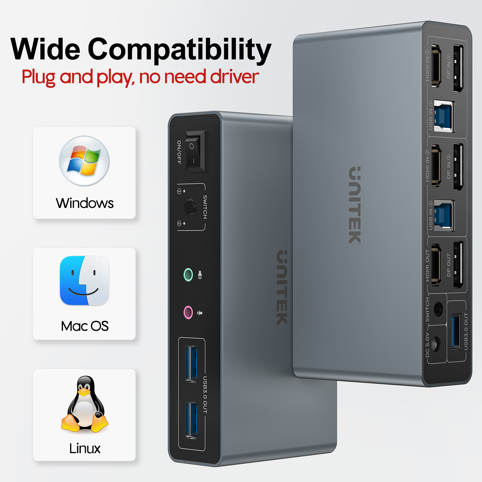 UNITEK 2×2 HDMI DP KVM-переклю – обзор и цена Kvm Switch Dual Monitor